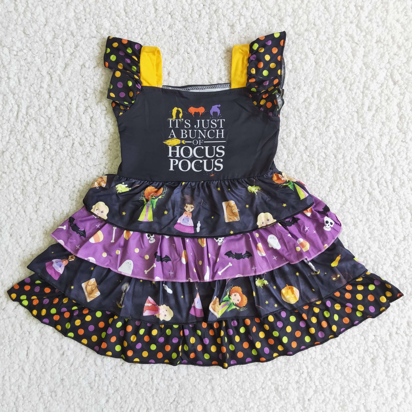 Flutter sleeve tunic Halloween dress C3-23