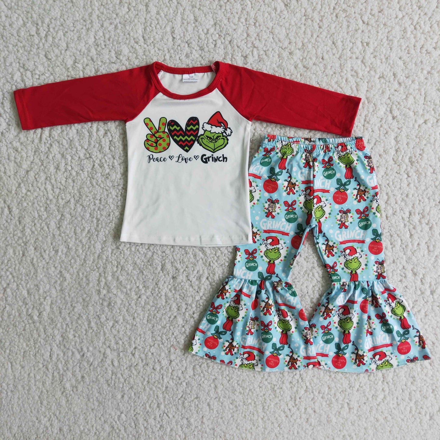 (Promotion)Long sleeve bell bottom pants Christmas outfits 6 A16-20