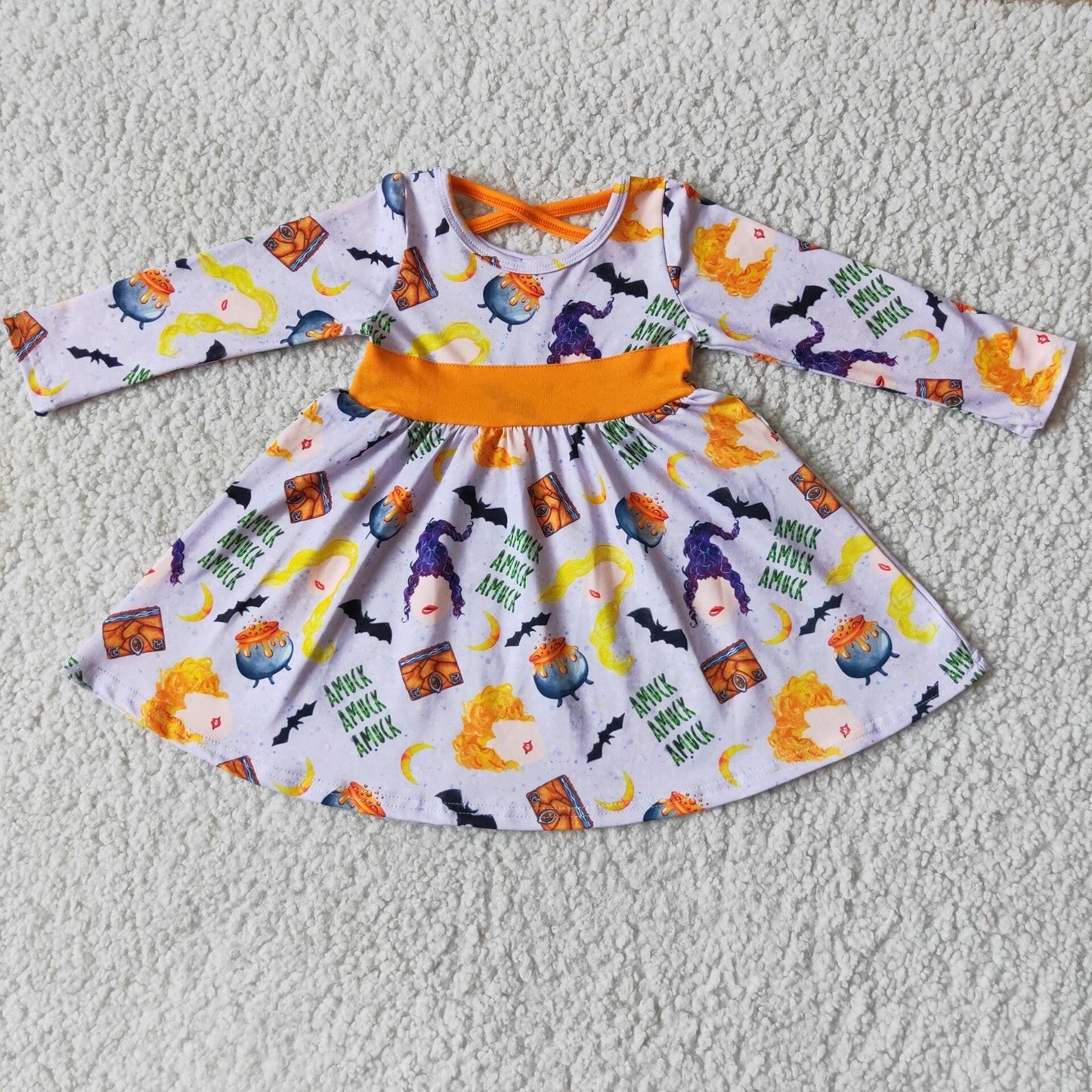 Long sleeve knee length Halloween dress 6 A13-4