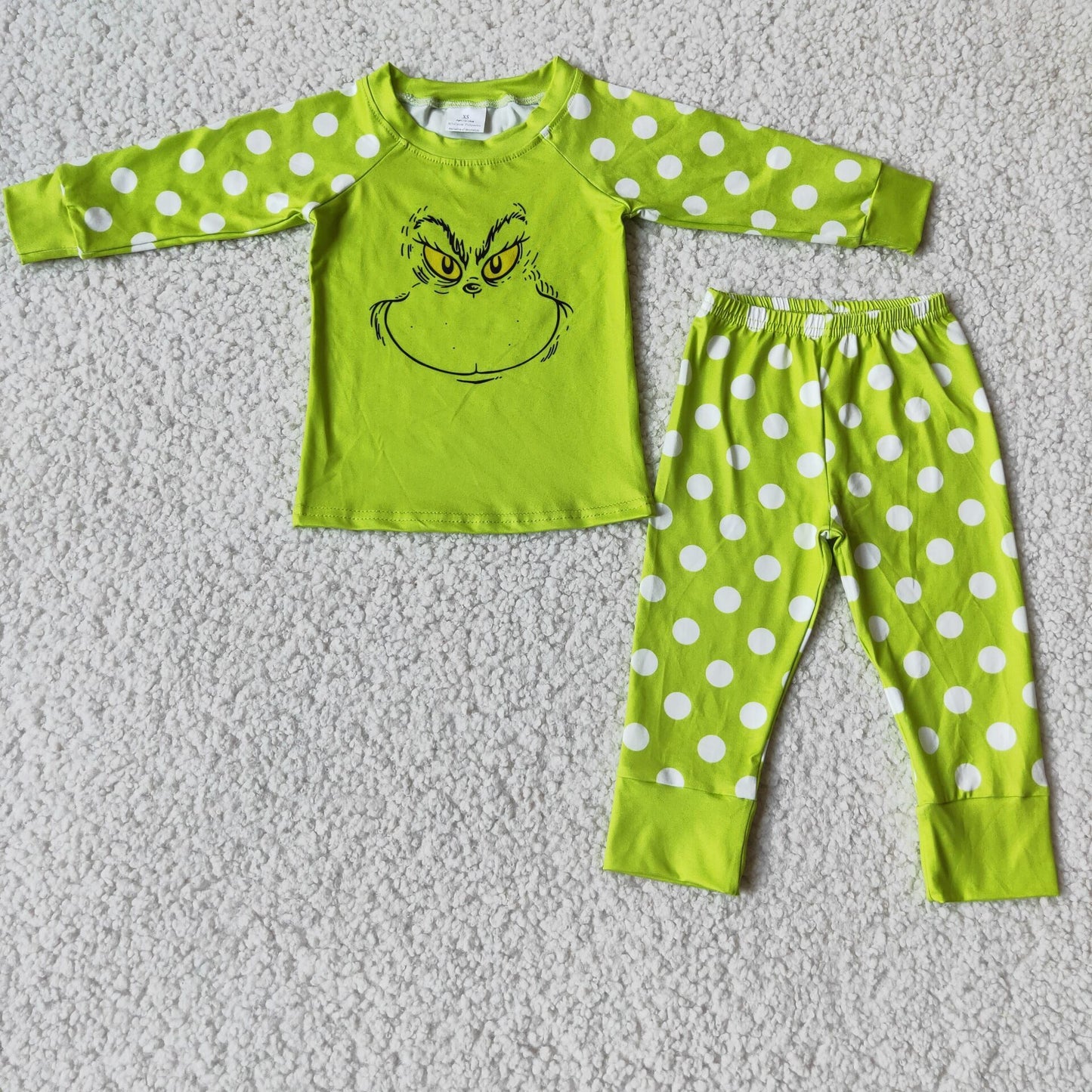 Girls long sleeved pajamas Christmas outfits 6 B11-20