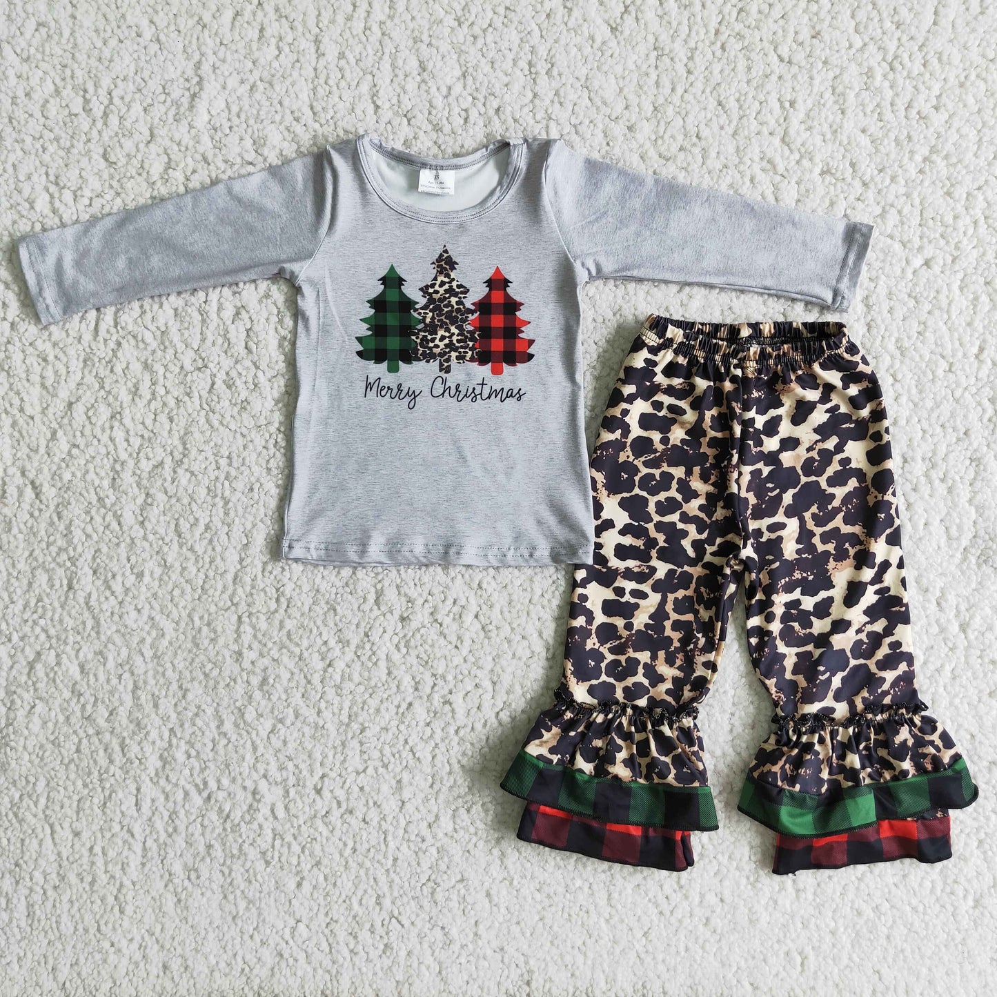 (Promotion)Long sleeve ruffles pants Christmas outfits 6 C6-38