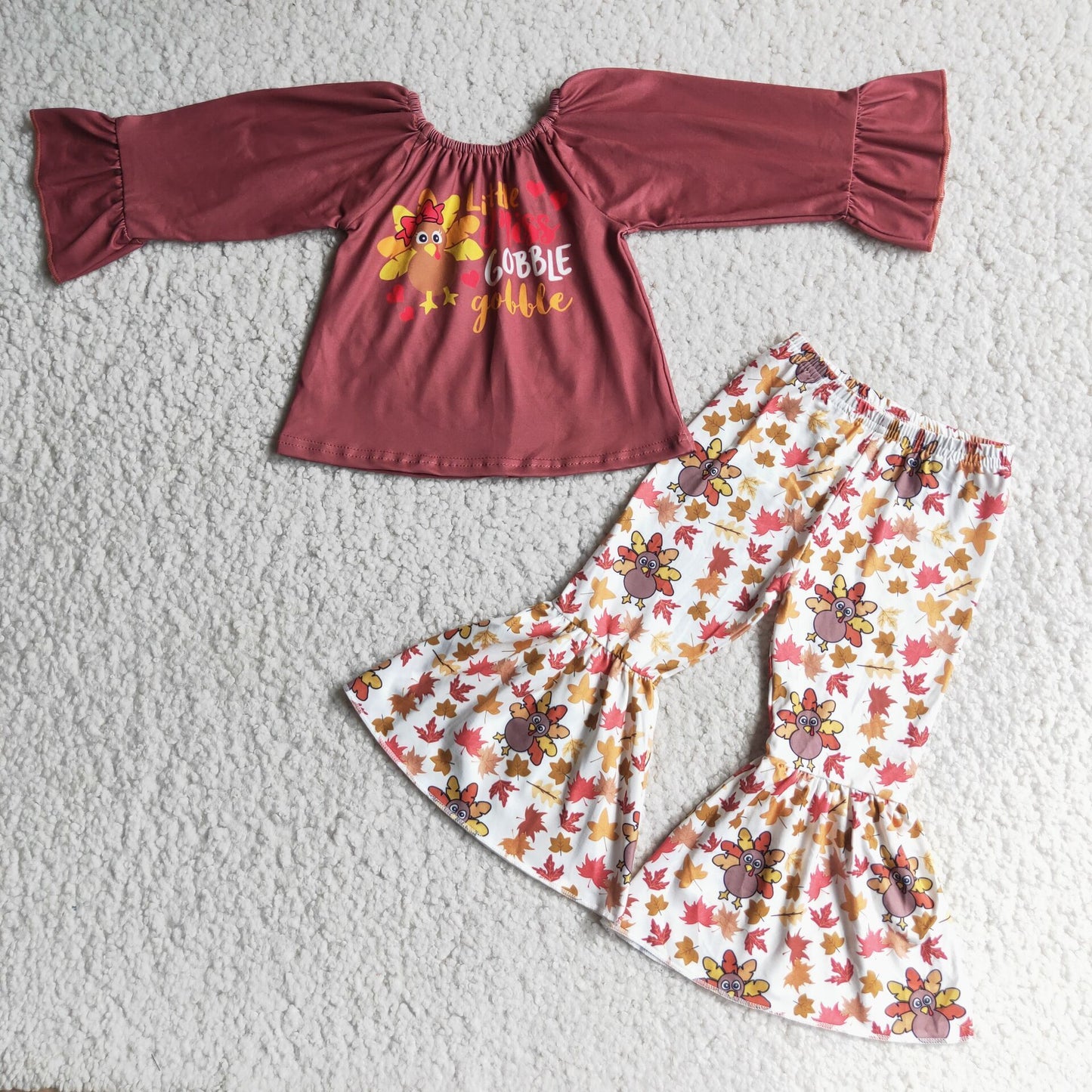 Long sleeve bell bottom pants Thanksgiving outfits 6 C8-19