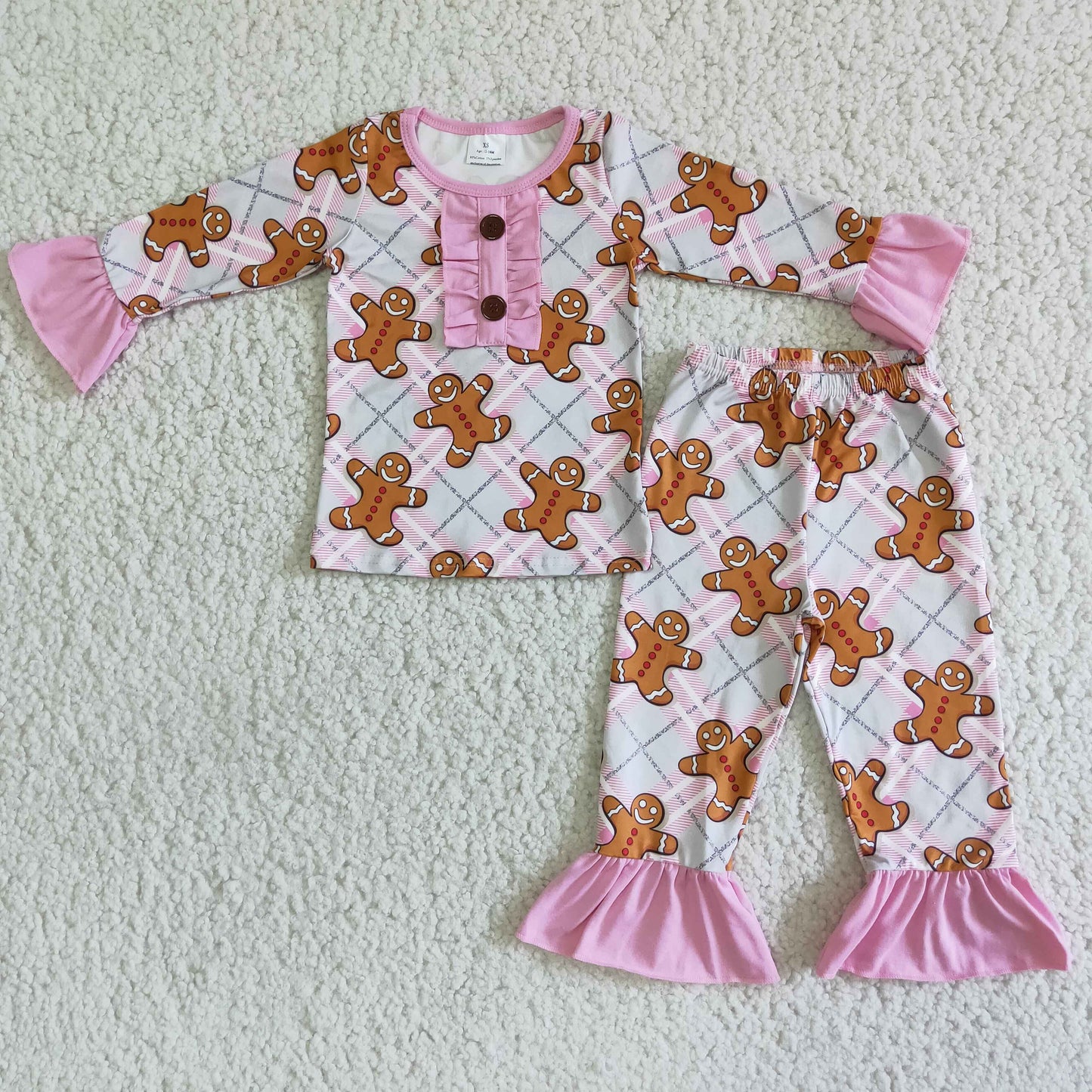 (Promotion)Girls long sleeved pajamas Christmas outfits 6 A1-27
