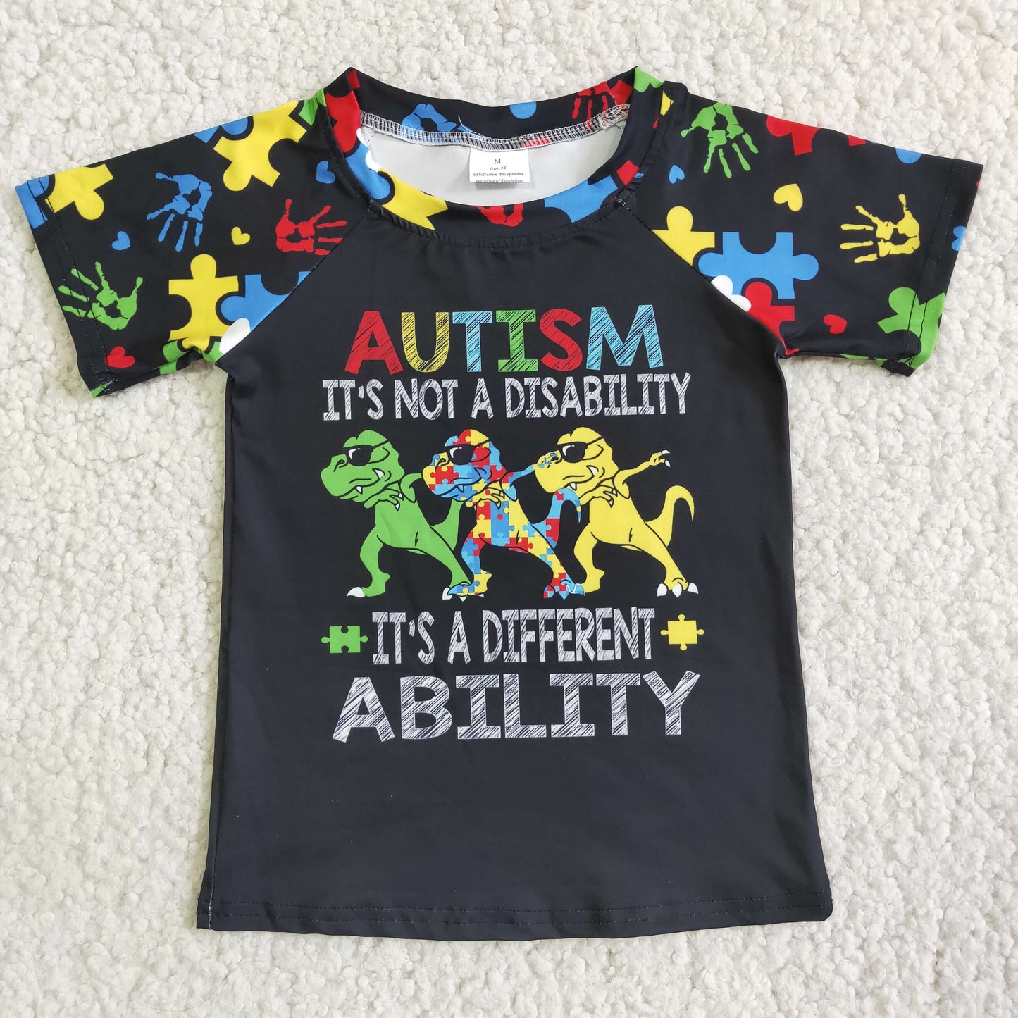 (Promotion)Short sleeve AUTISM print Tee shirts E3-20