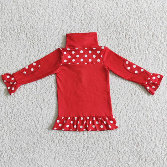 Girls red pullover 6 A11-3