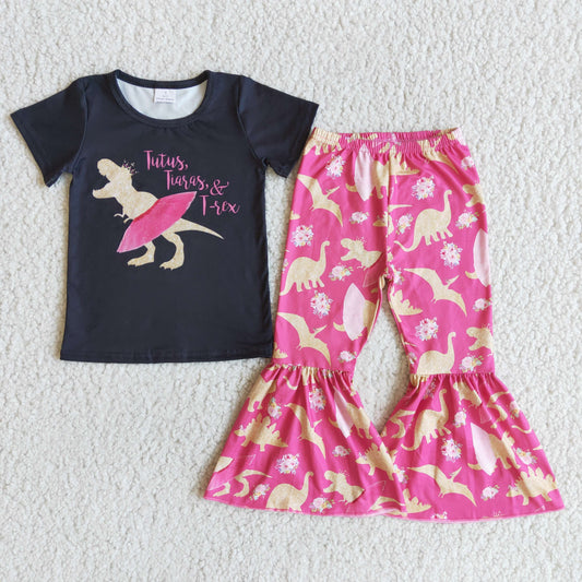 (Promotion)Short sleeve bell bottom pants outfits D9-5