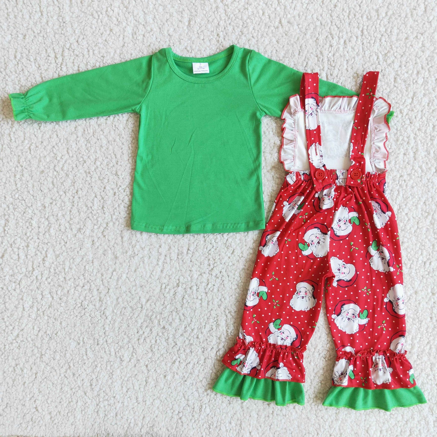Girls overall design Christmas outfits 6 C7-4