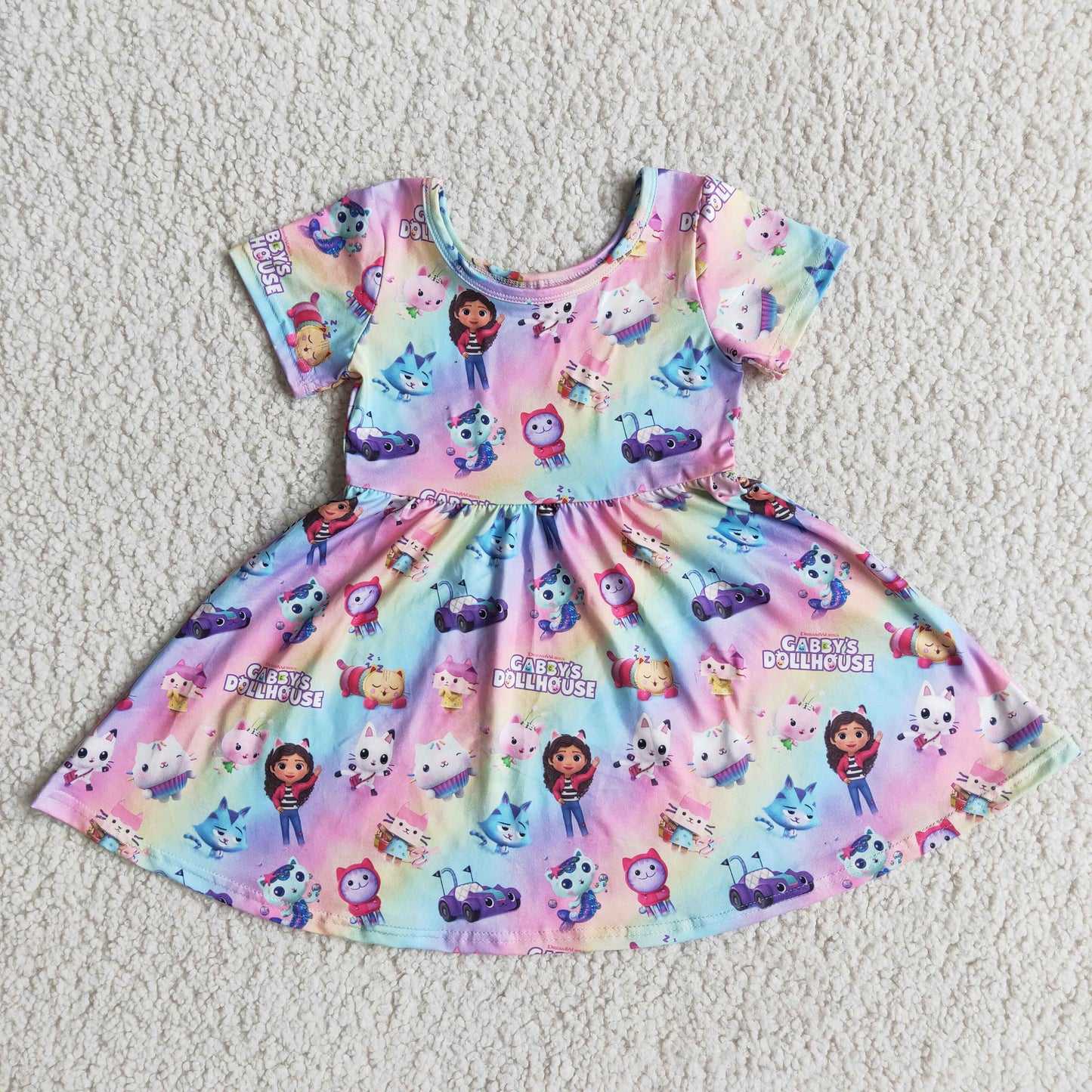 (Promotion)Short sleeve knee length dress E3-6