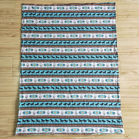 Horse print blanket 6 B2-17