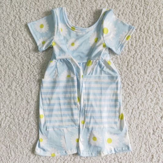 Girls summer knee length dress GSD0096