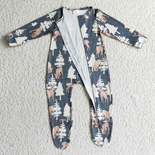 Girls winter FOOTED romper LR0222
