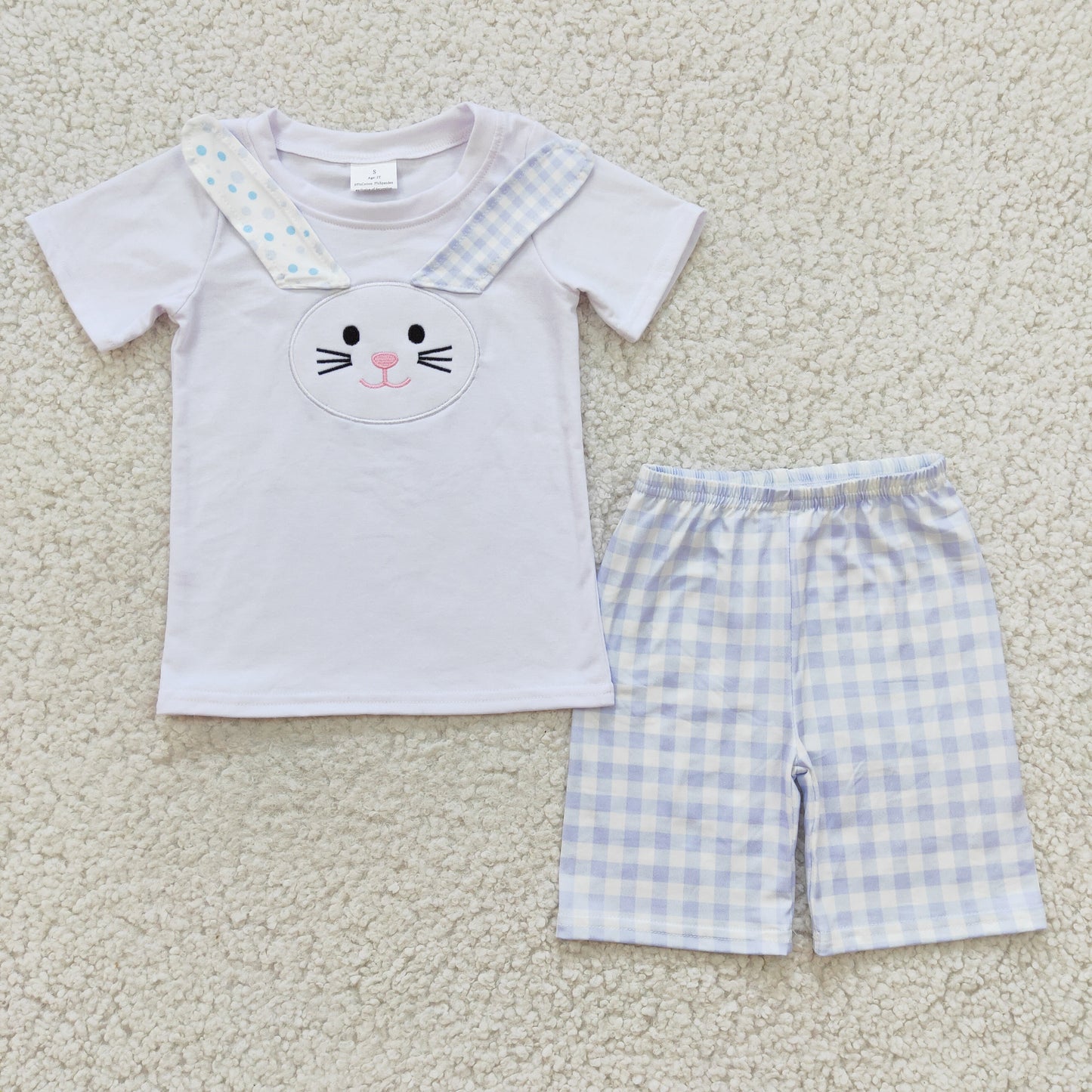 Boys bunny print Easter outfit BSSO0090