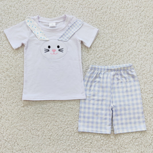 Boys bunny print Easter outfit BSSO0090