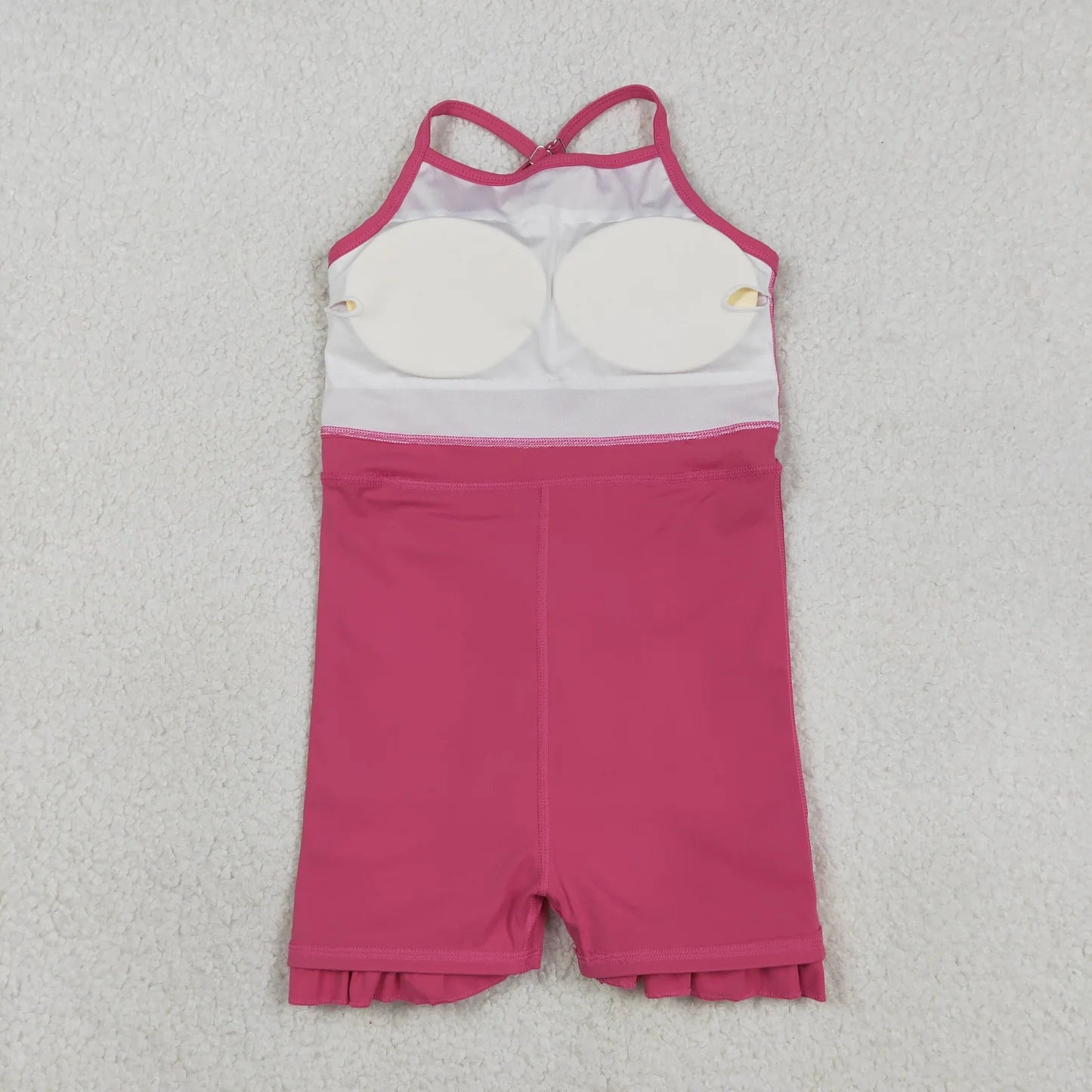 Sibling Baby Girls Summer Solid Color Strap Yoga Active Knee Length Dress