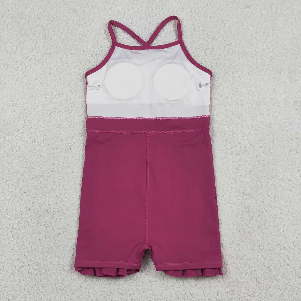 S0778 Baby Girls Strap Fuchsia Yoga Active Knee Length Dress