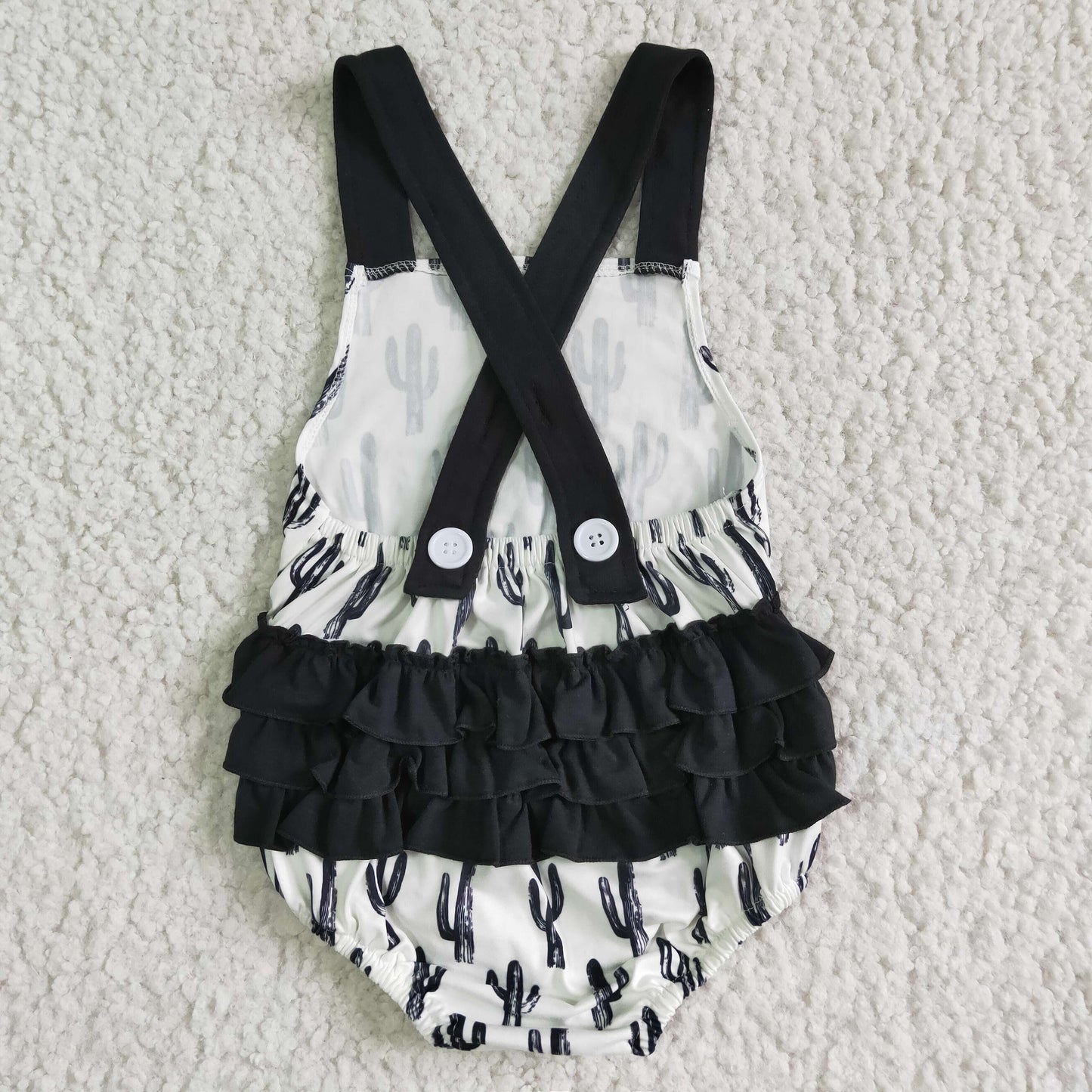 Baby girls cactus print bubble romper SR0016