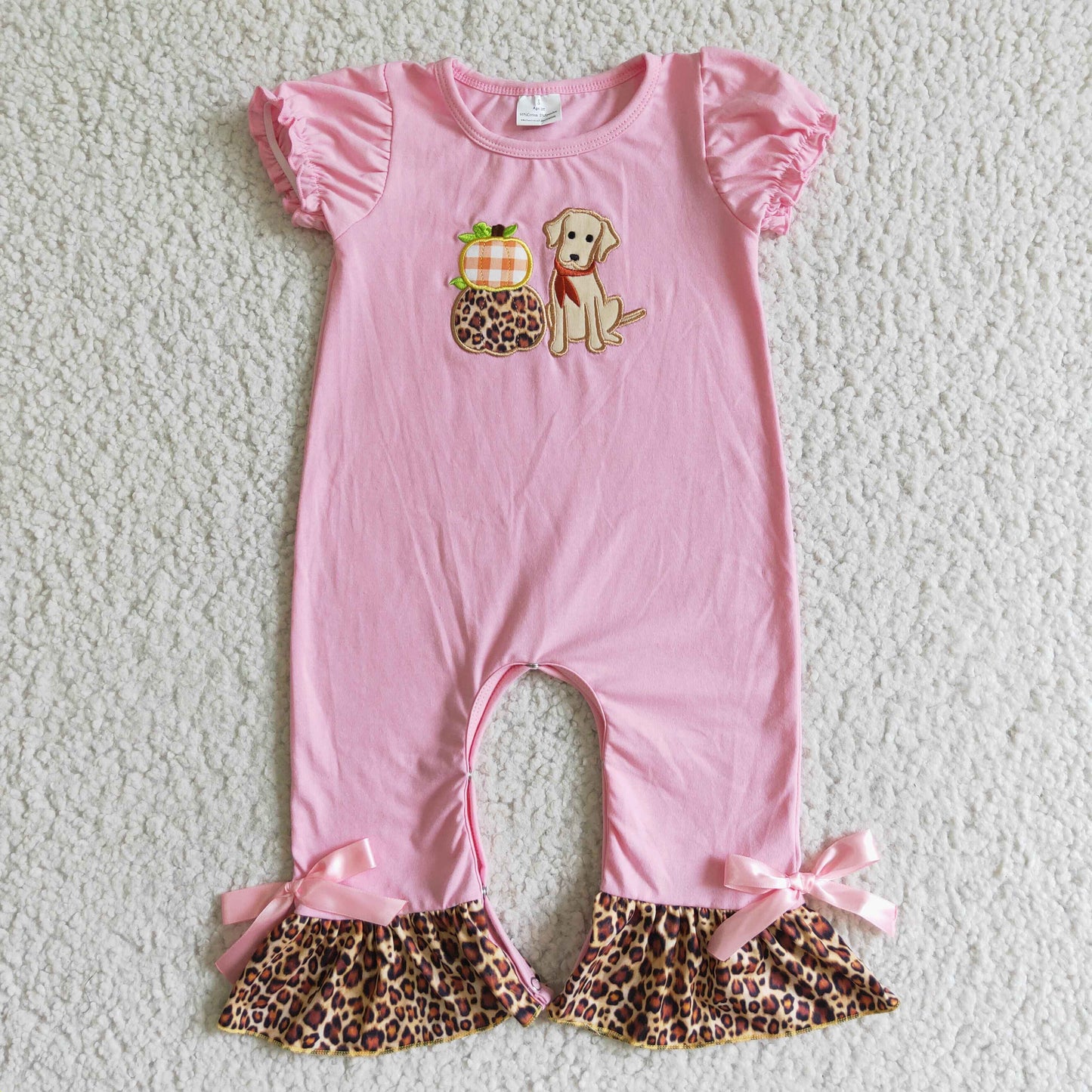 Girls fall pumpkin romper SR0068