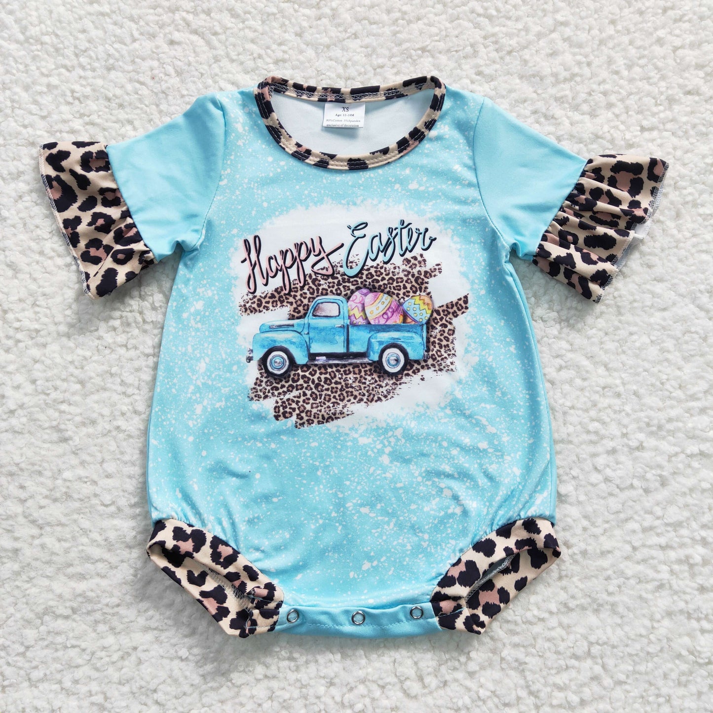 Baby girls Happy Easter print romper SR0116