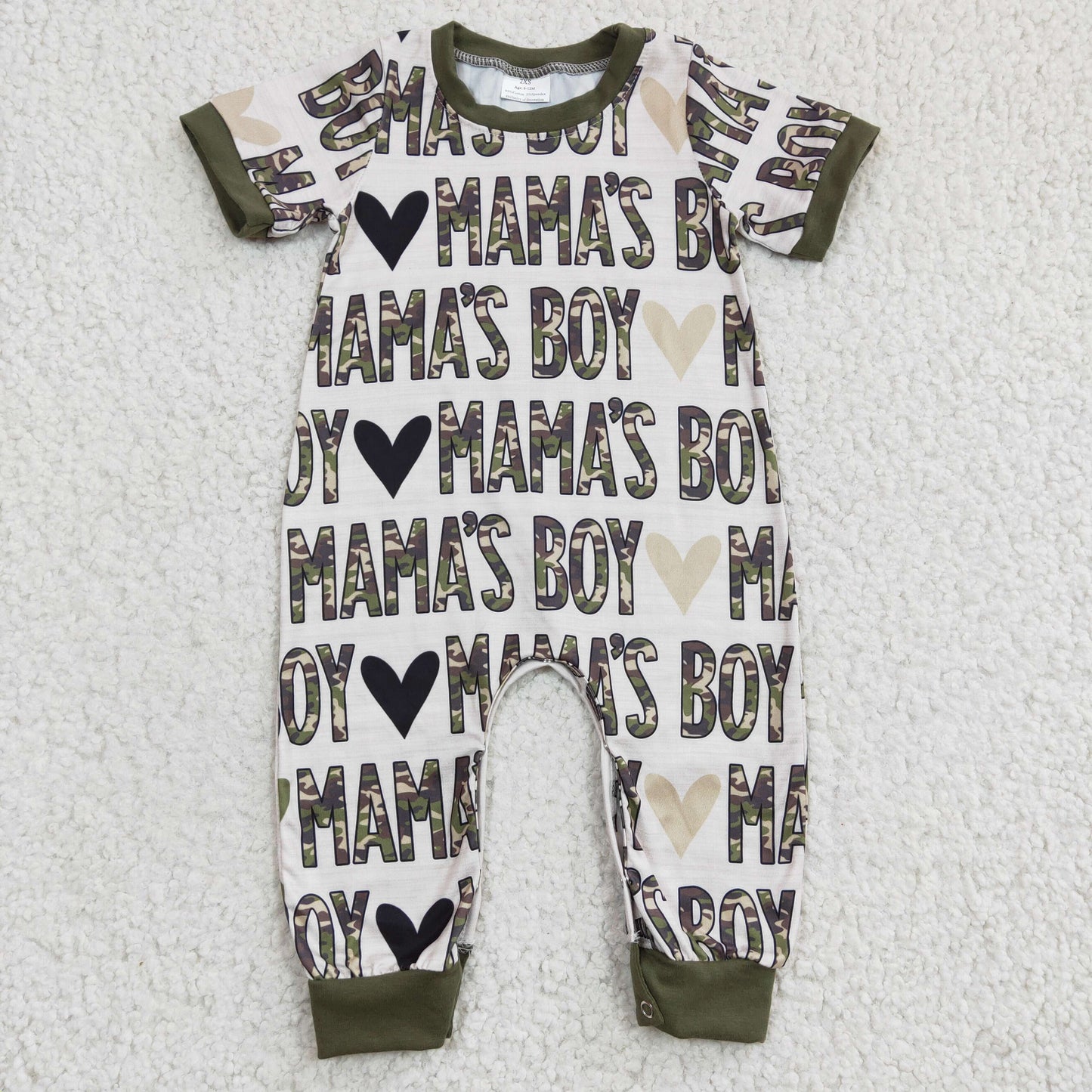 MAMA'S boy camo print romper SR0134