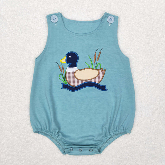 Sibling Baby Boys Embroidery Mallard Duck Top Short Sets Rompers