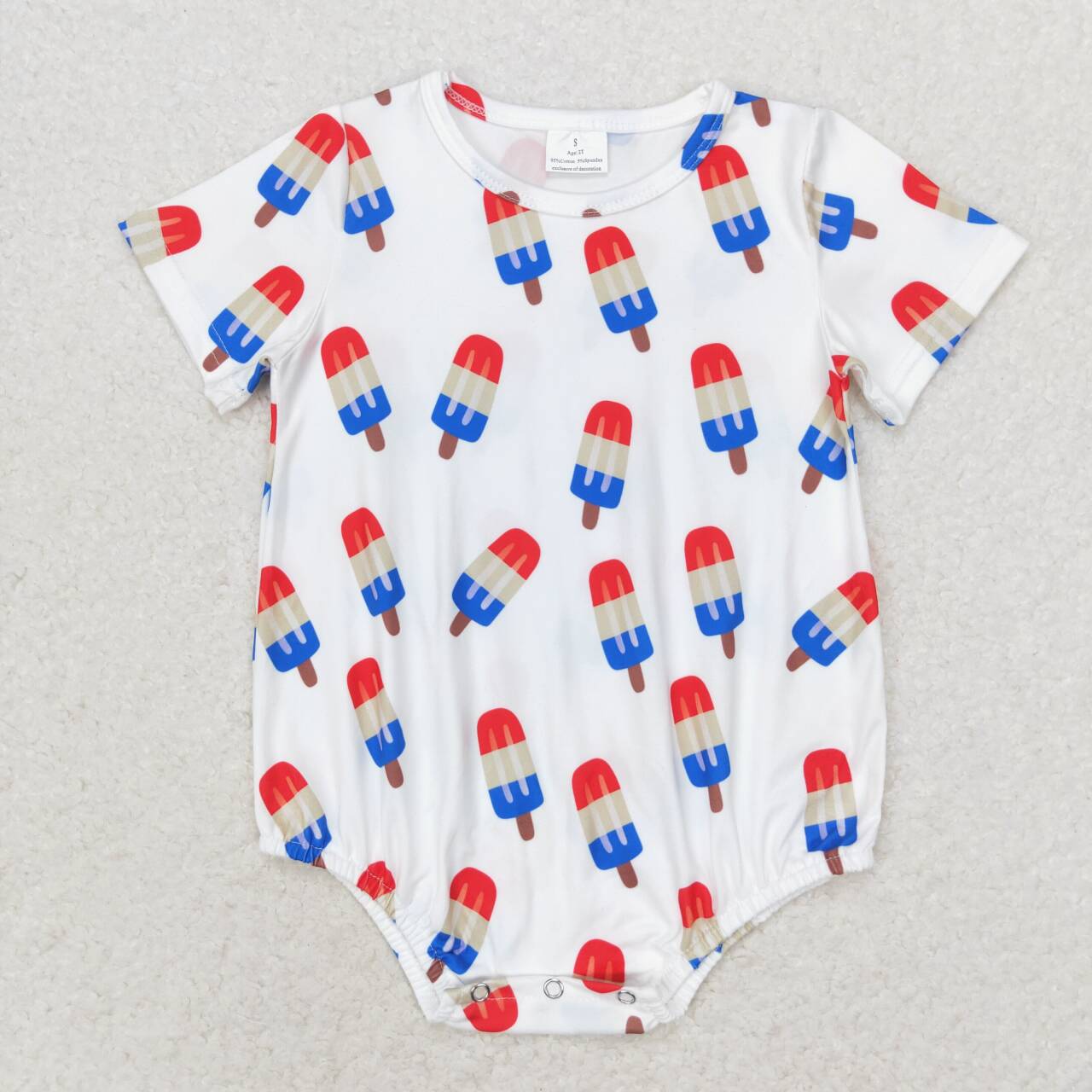 SR1736 Popsicle Baby 4th of July Romper