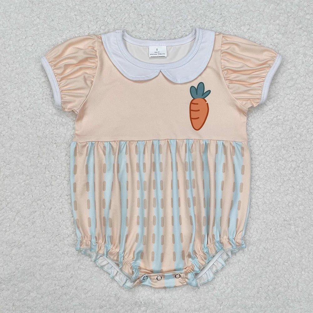 Sibling Baby Girls Boys Easter Carrot Pants Outfit Dress and Romper