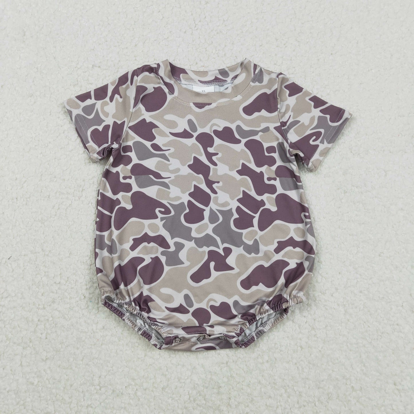 Sibling Baby Boys Hunting Camo Short Sleeve Bubble Romper