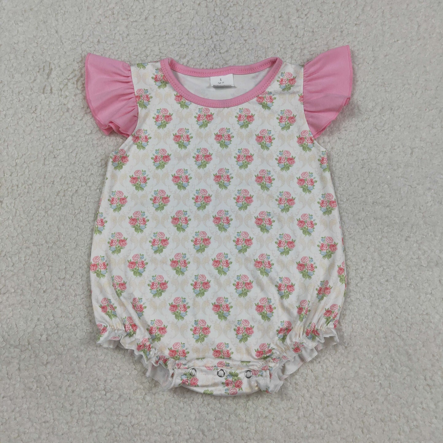 Sibling Baby Girls Park Flowers Checked Top Shorts Clothes Set Ruffle Rompers