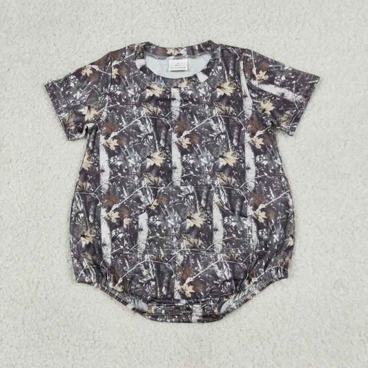 SR4059 Branch Camo Print Baby Boys Summer Romper