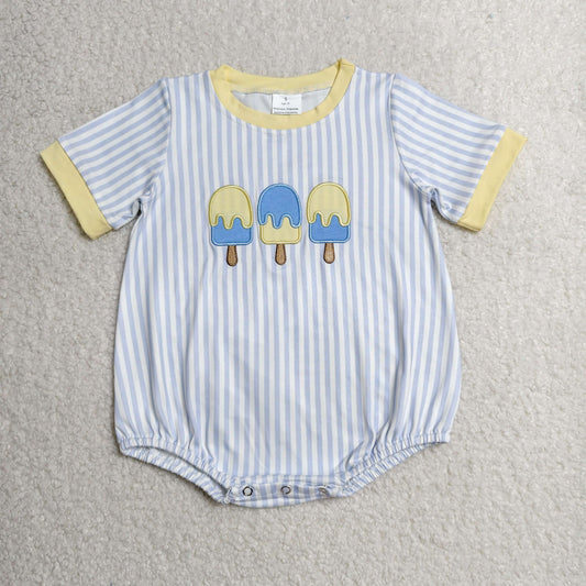 Sibling Baby Boys Embroidery Popsicle Shorts Outfit Bubble Romper