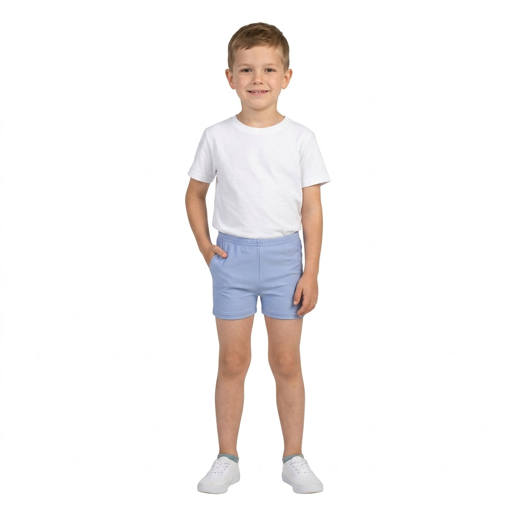 SS0831 Blue Active Kids Girls Bottom Yoga Shorts