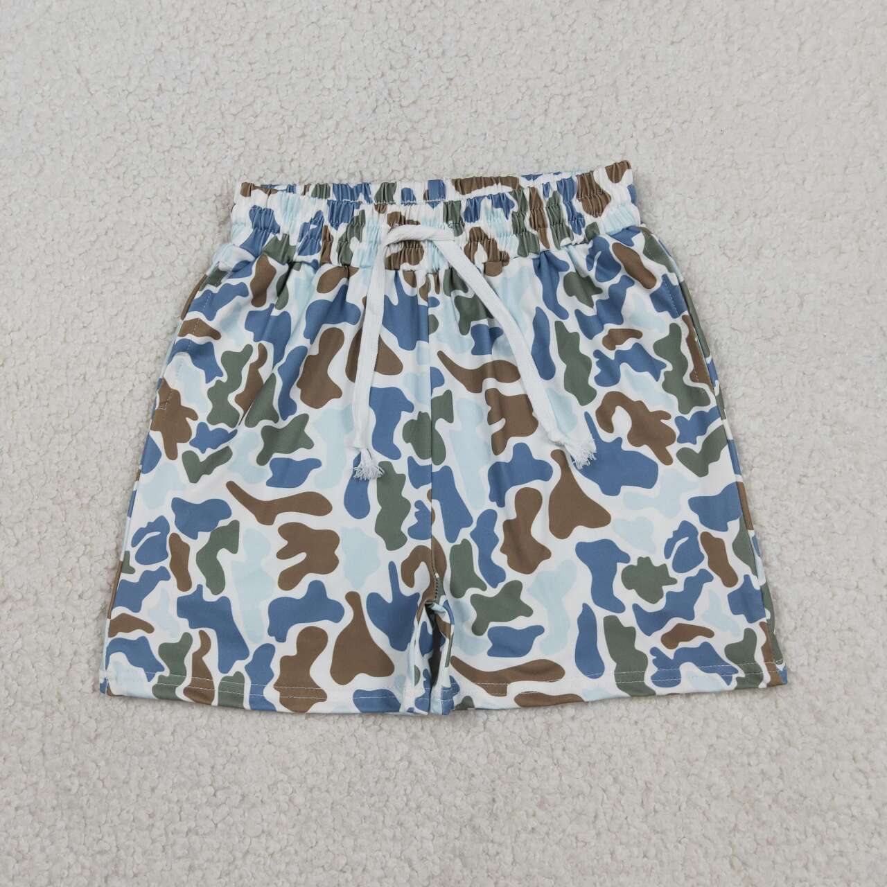 SS0873 Blue Green Brown Camo Boys Summer Bottom Shorts