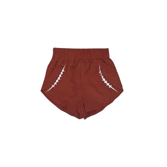 4.23 Kids Girls Brown Baseball Stitch Shorts Preorder