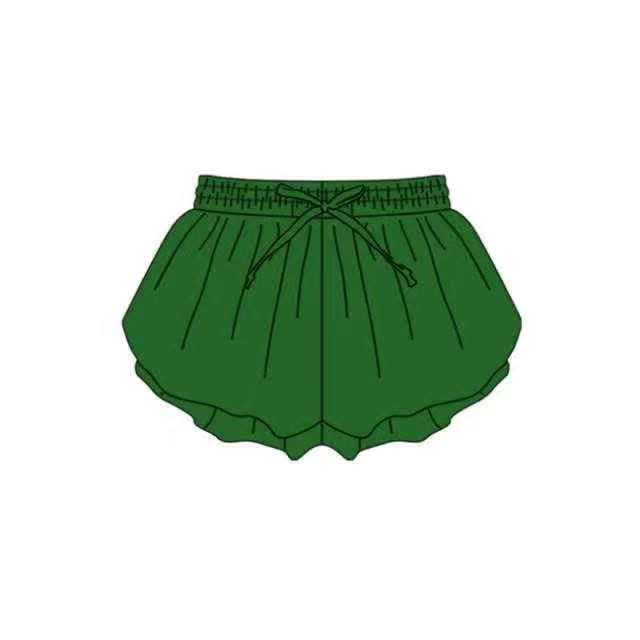 5.13 Kids Girls Green Active Shorts With Ruffle Preorder