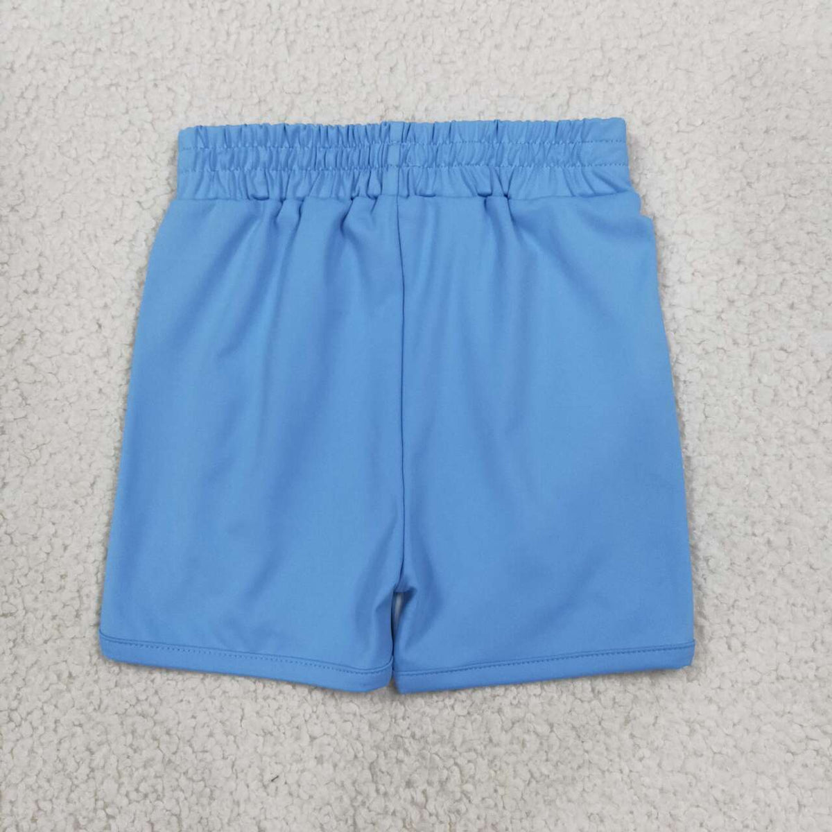 SS0950 Blue Stripes Print Girls Bottom Yoga Shorts