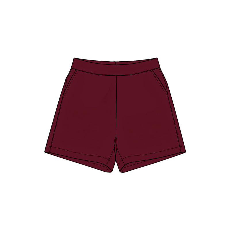 7.11 Preorder Kids Girls Maroon Active Shorts