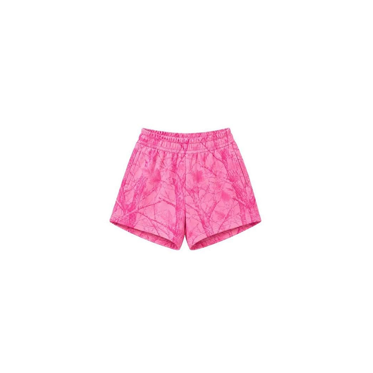 8.6 SS0993 Preorder Pink Branch Print Girls Bottom Pockets Shorts