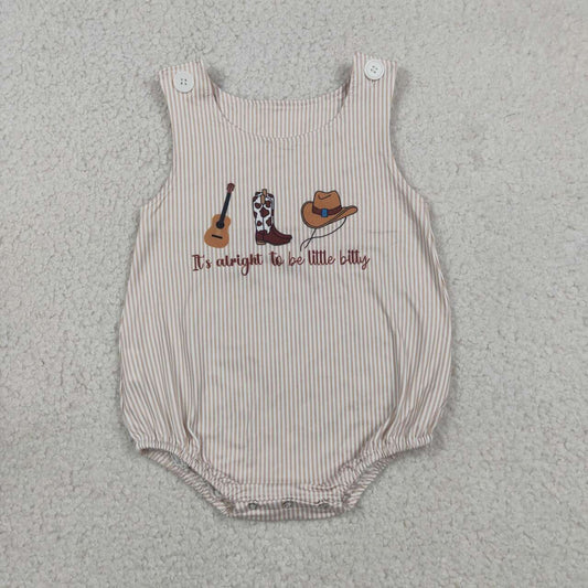 It's Alright To be Little Bitty Baby Boys Sleeveless Bubble Romper