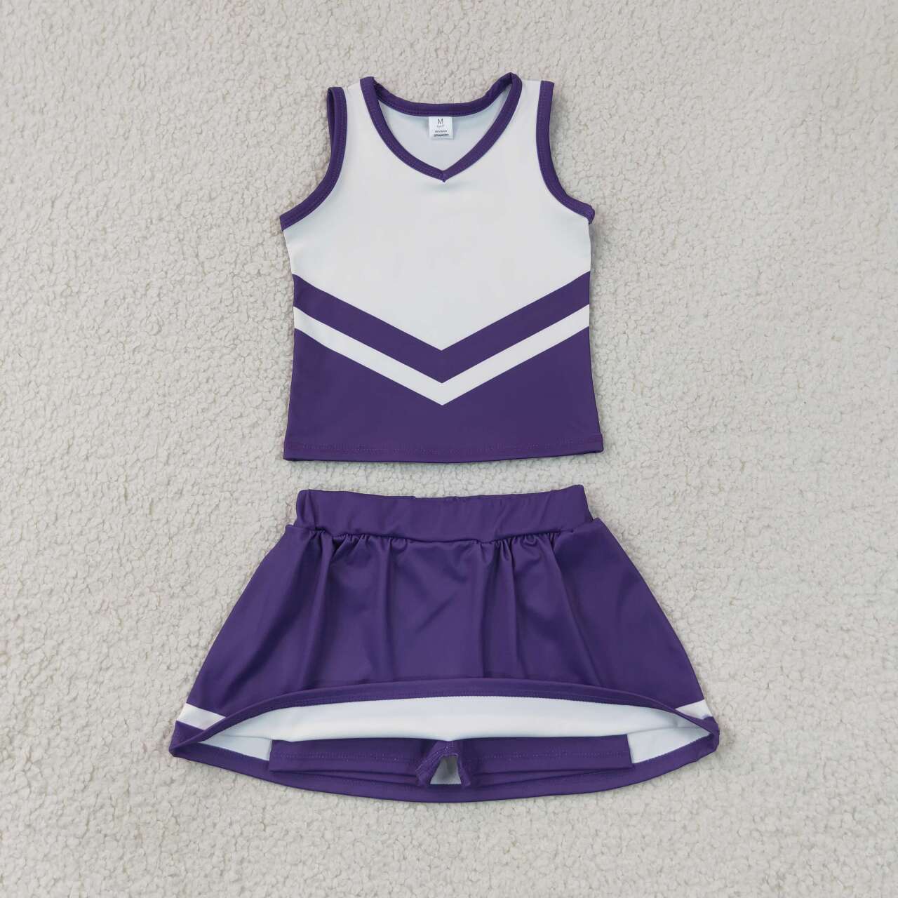 Kids Girls Purple Sport Team Active Tank Top + Skort Outfit