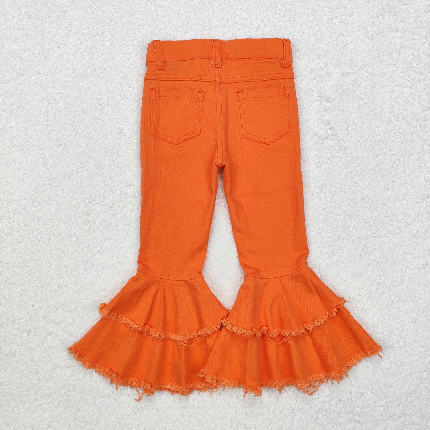 Orange Denim Bell Bottom Jeans E1-11