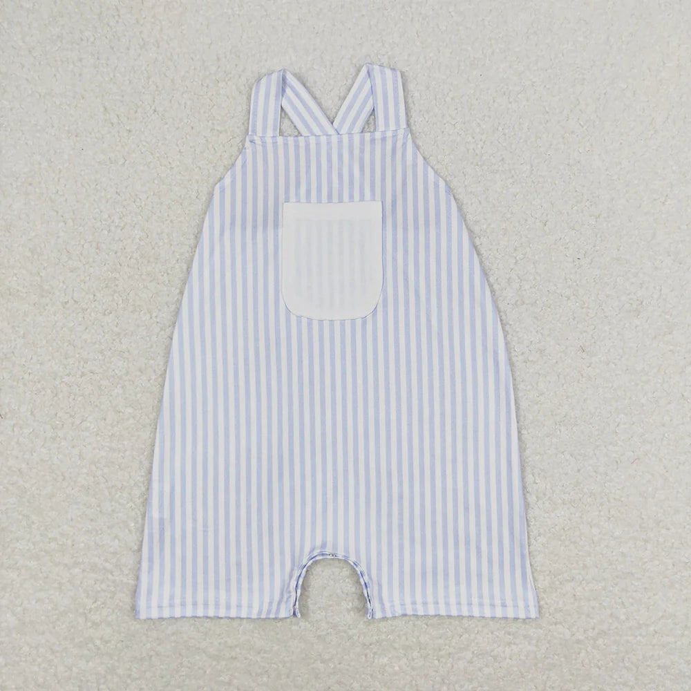 Sibling Baby Boys Girls White Stripes Short Clothes Set Rompers