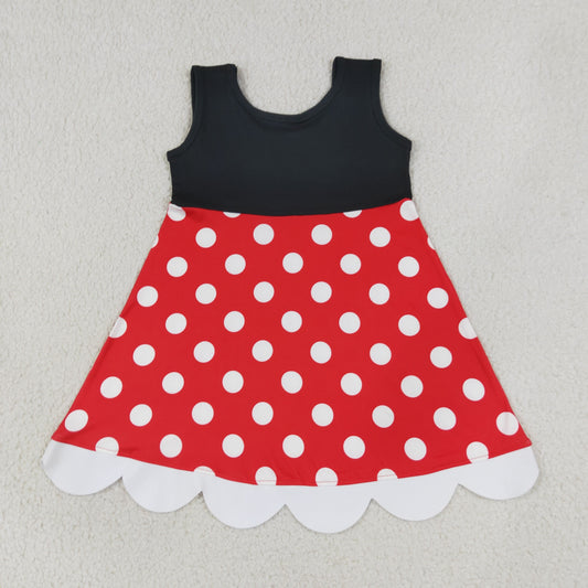 Sibling Toddler Girls Princess Character Sleeveless Dress Scalloped Hem