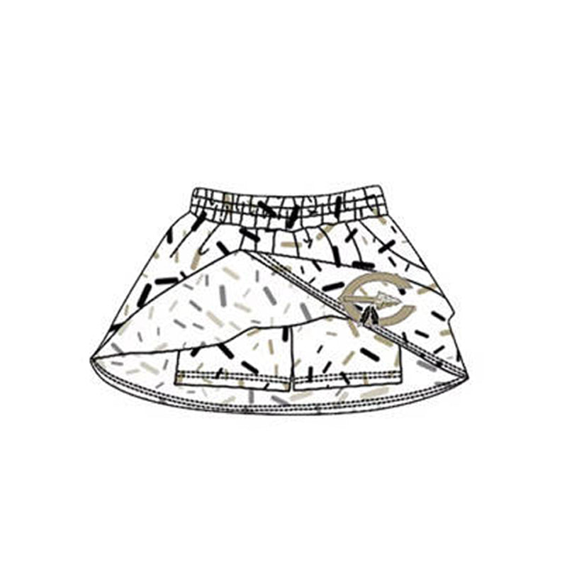 (Custom Design Preorder MOQ 5) Teams Comanche Sprinkles Print Girls & Woman Bottom Skort