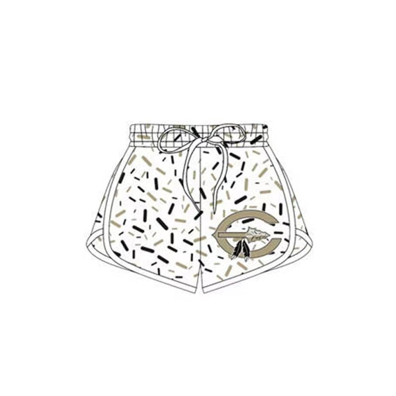 (Custom Design Preorder MOQ 5) Teams Comanche Sprinkles Print Girls & Woman Sports Bottom Shorts