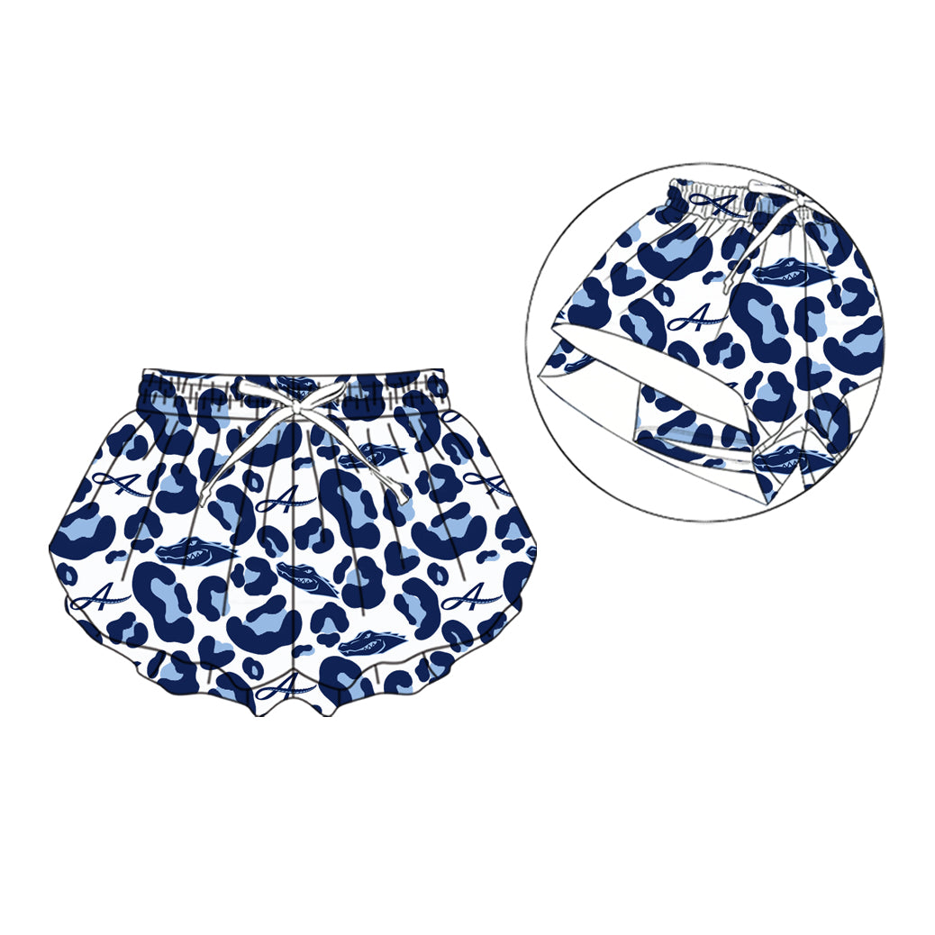 (Custom Design Preorder MOQ 5) Teams Ascension Episcopal Leopard Print Girls & Woman Bottom Flutter Shorts