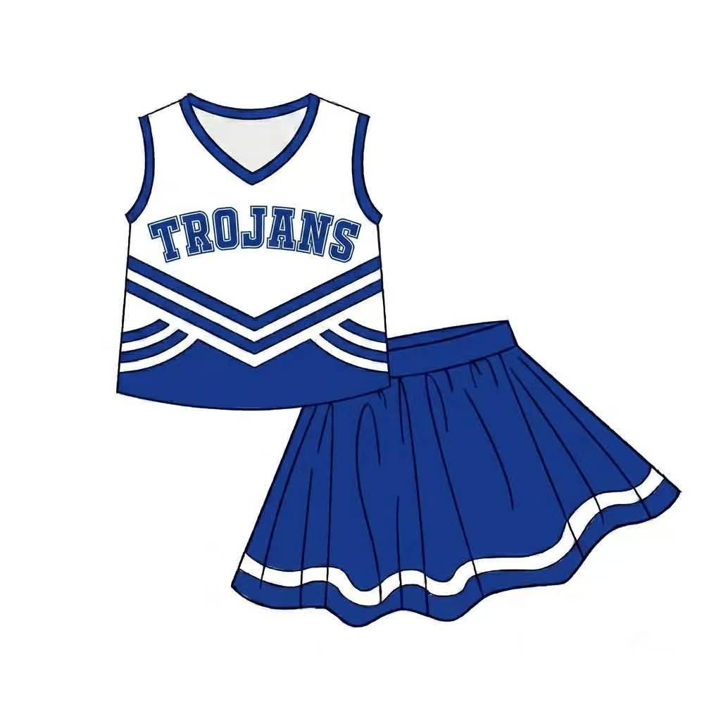 (Custom Design Preorder MOQ 5) Girls Sport Tram Trojans Skort Set