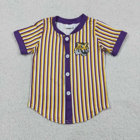 Sibling Baby Boys Sport Team Striped Short Sleeve Shirt Top