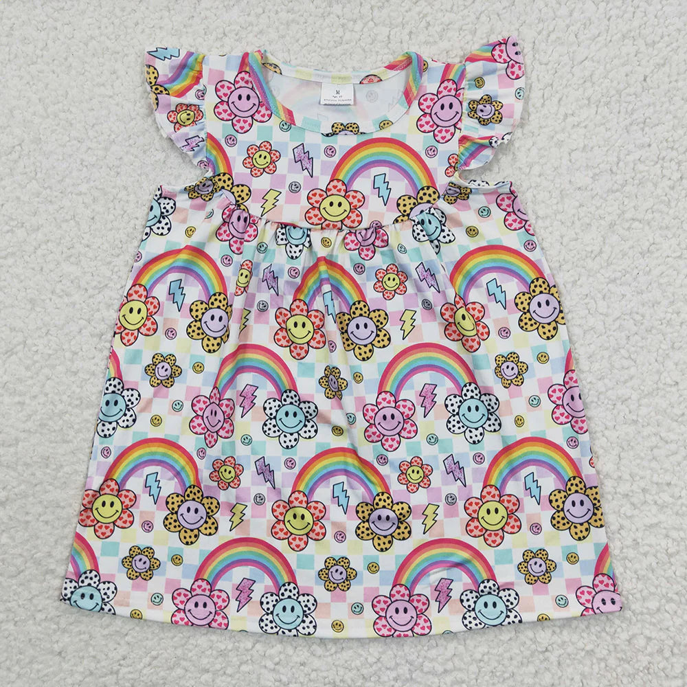 Baby Girls Sunflower Smile Pearl Knee Length Dress