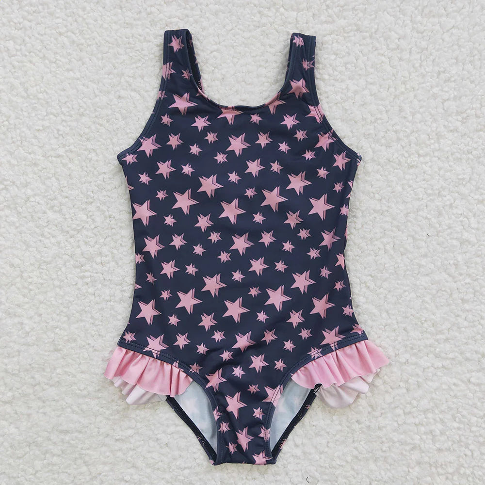 Baby Girls Sibling Western One-piece Swimsuits Bathing Suit