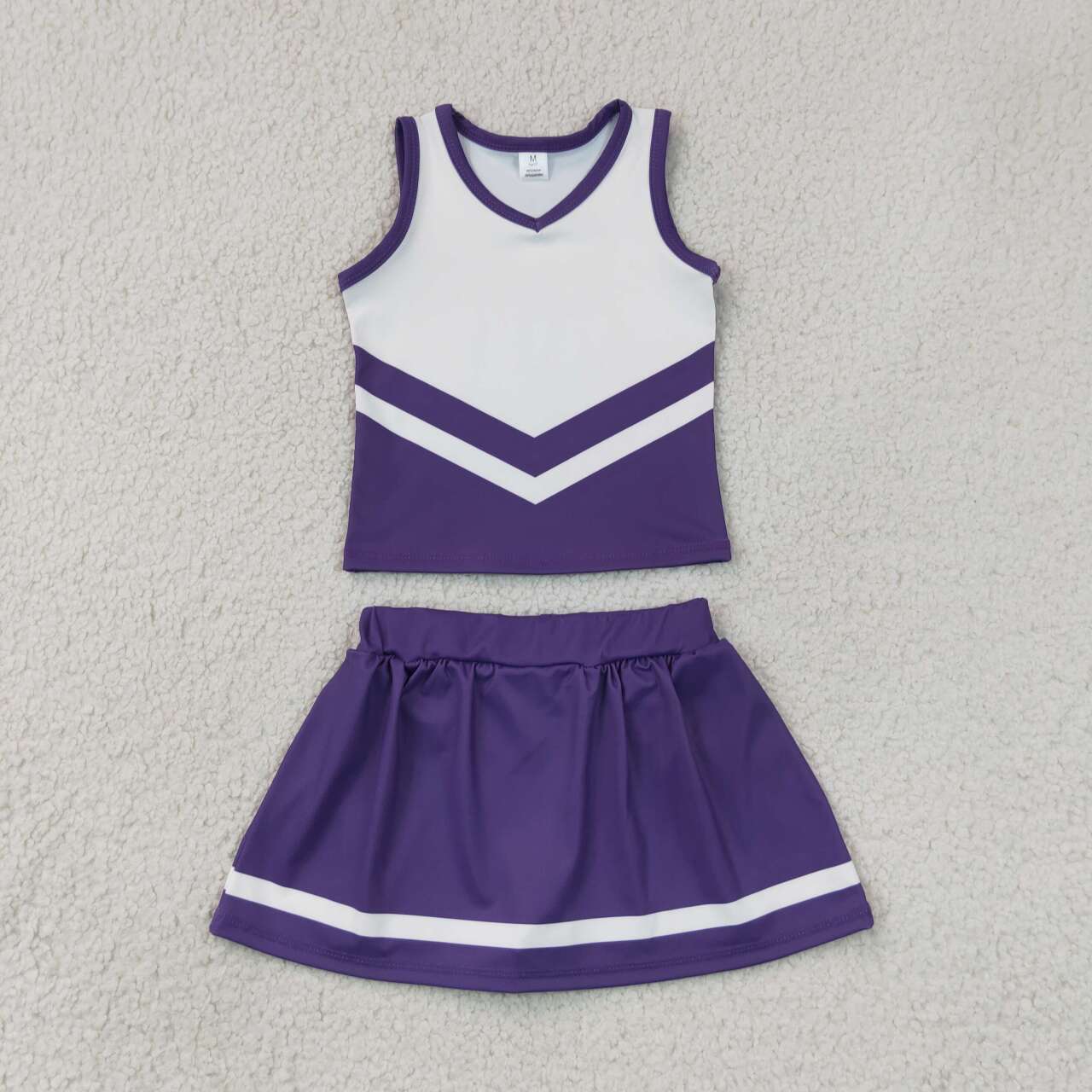 Kids Girls Purple Sport Team Active Tank Top + Skort Outfit
